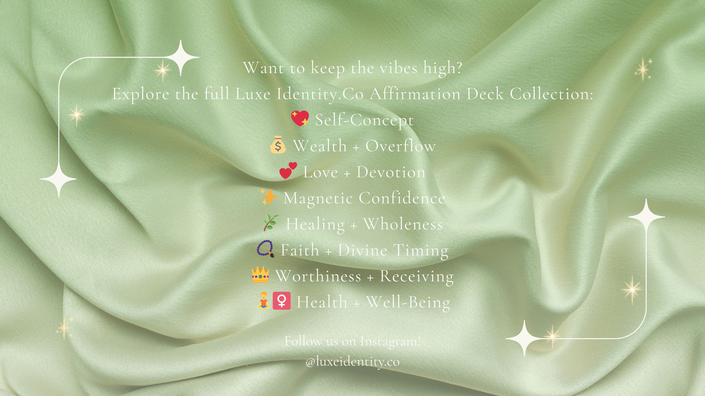 Luxe Identity Affirmations: Health + Well-Being